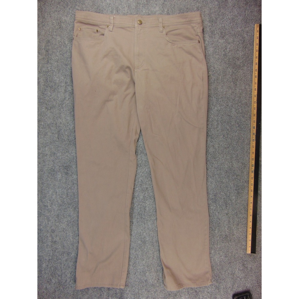 Onward Reserve Pants Mens 38x32 Chino Tan Solid Preppy Southern Classic 3042